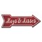 Signmission Hugs And Kisses Arrow Decal Funny Home Decor 18in Wide D-A-999812 - alternate 1